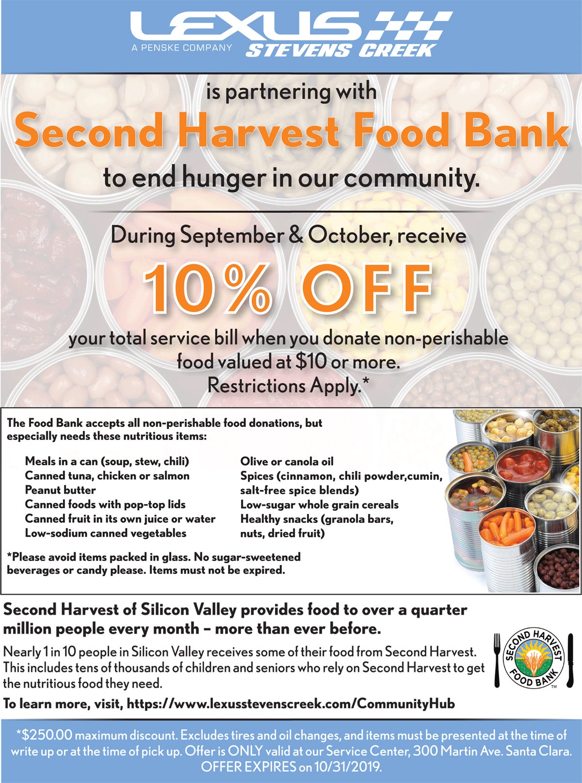 Second Harvest Food Bank to end hunger in our community