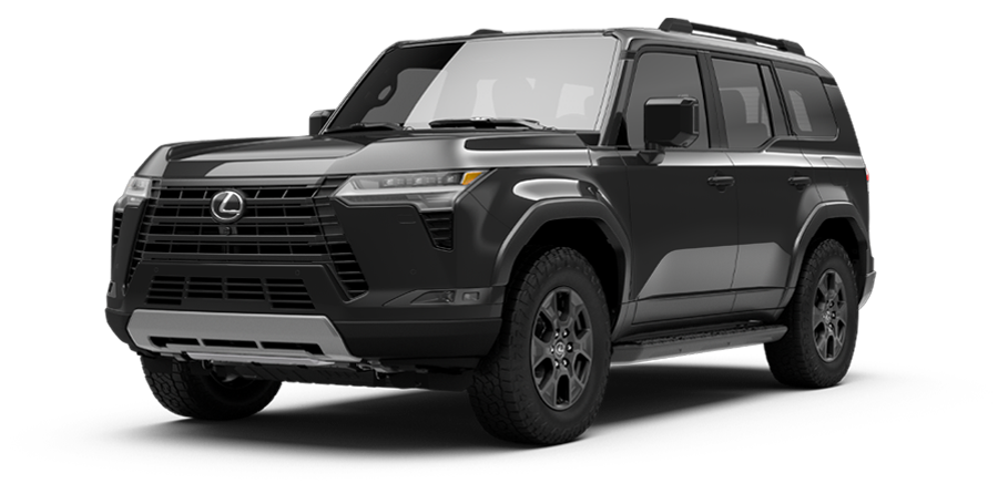 Exterior of the Lexus GX 550 Overtrail+ in Caviar.