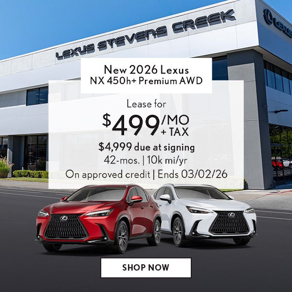 Lease a new 2026 NX 450h+ Premium for $499/mo + tax