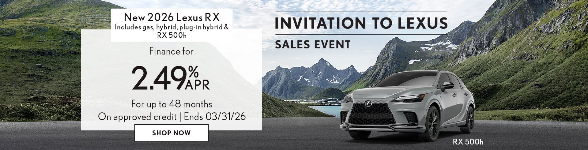 Finance a RX for 2.49% for up to 48 mos