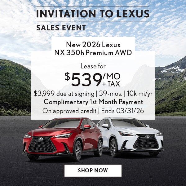 Lease a NX350h for $539/mo + tax