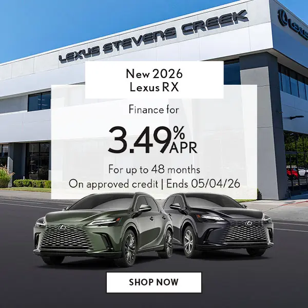 Finance a new 2026 Lexus RX for 3.49% for 48 months