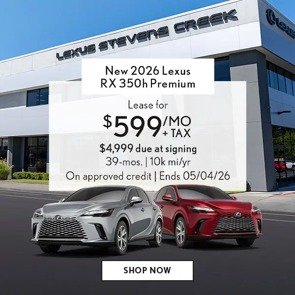 Lease a new 2026 Lexus RX 350h Premium for $599/mo + tax