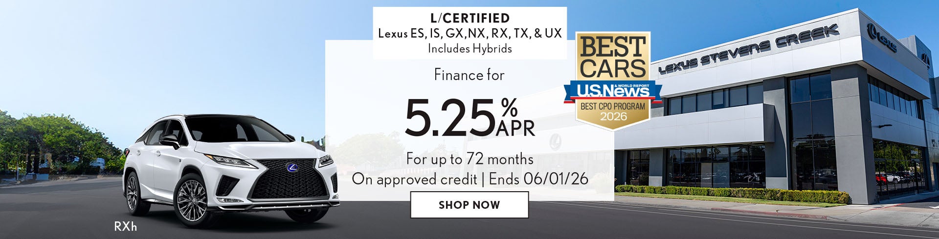 Finance an L/Certified vehicle for 5.25% APR
