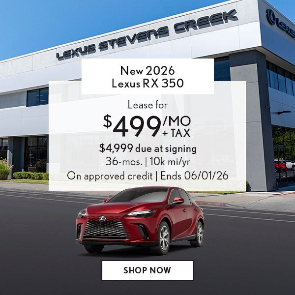 Lease a Lexus RX 350 for $499/mo + tax