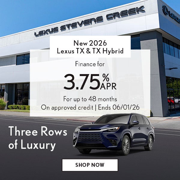Finance a Lexus TX or TX Hybrid for 3.75% APR