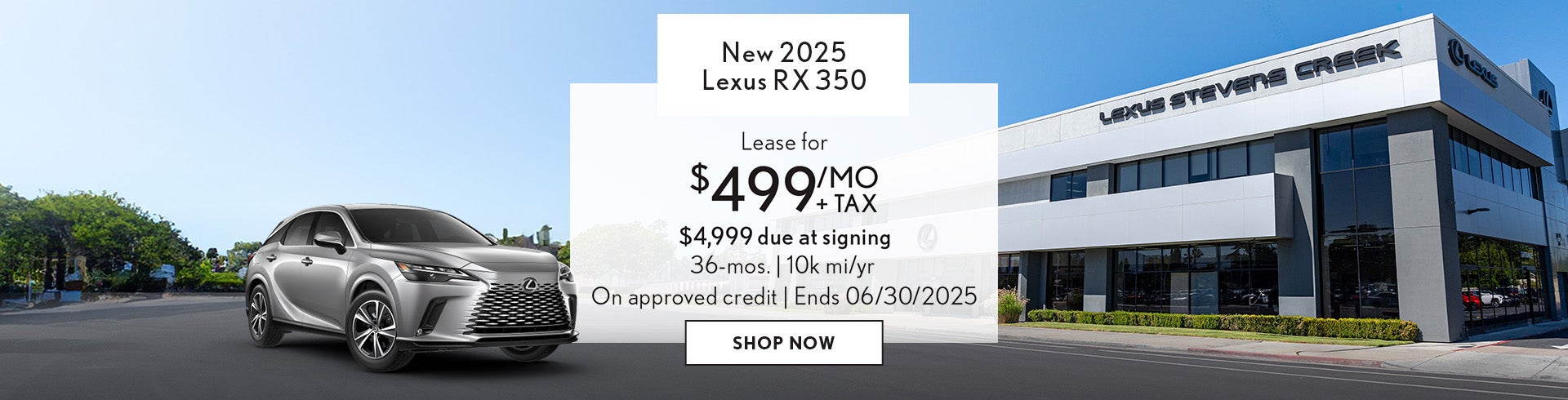 Lease a New RX 350 for $499 per Month!