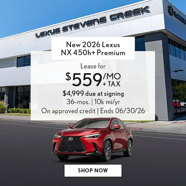 Lease a new 2026 Lexus NX 450+ Premium for $559/mo + tax