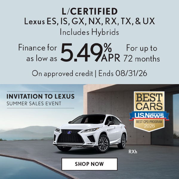 Finance a L/Certified vehicle for 5.49% APR up to 72 mos
