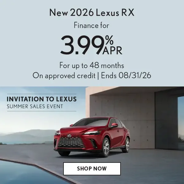 Finance a new 2026 RX for 3.99% APR up to 48 months