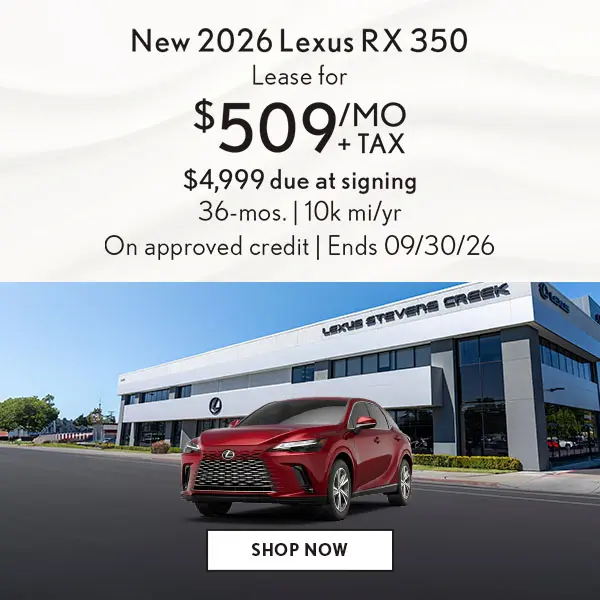 Lease a new RX 350 for $509/mo + tax
