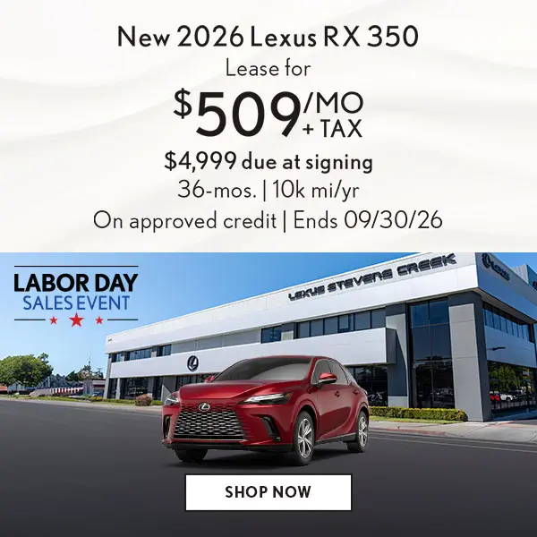 Lease a new RX 350 for $509/mo + tax