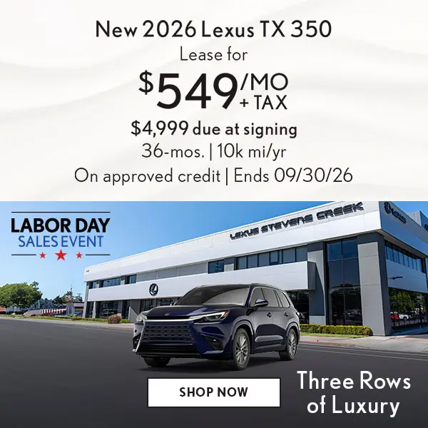 Lease a new TX 350 for $549/mo + tax