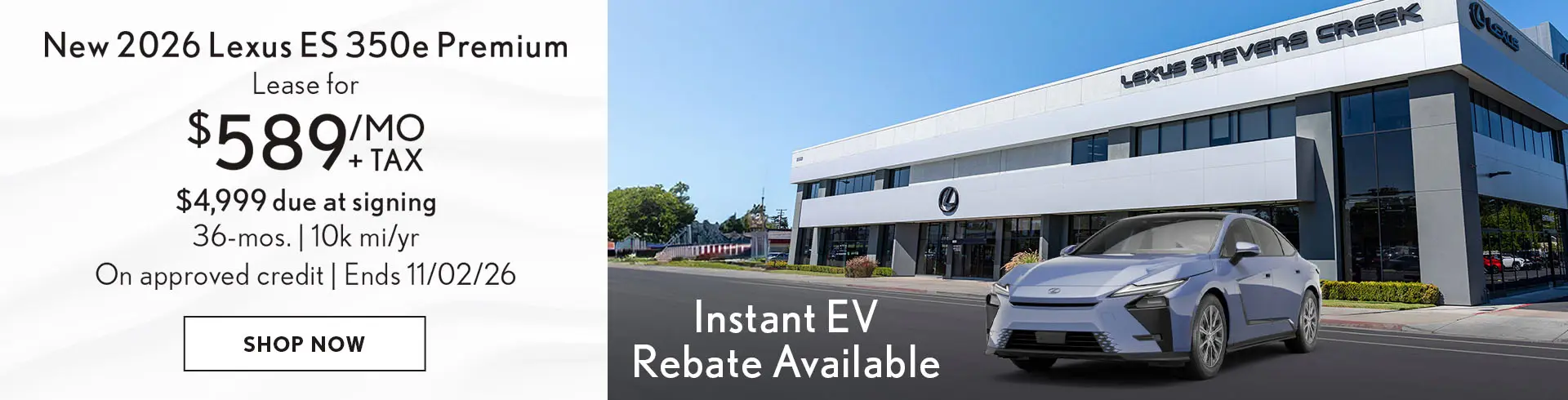Lease a new ES 350e Premium for $589/mo